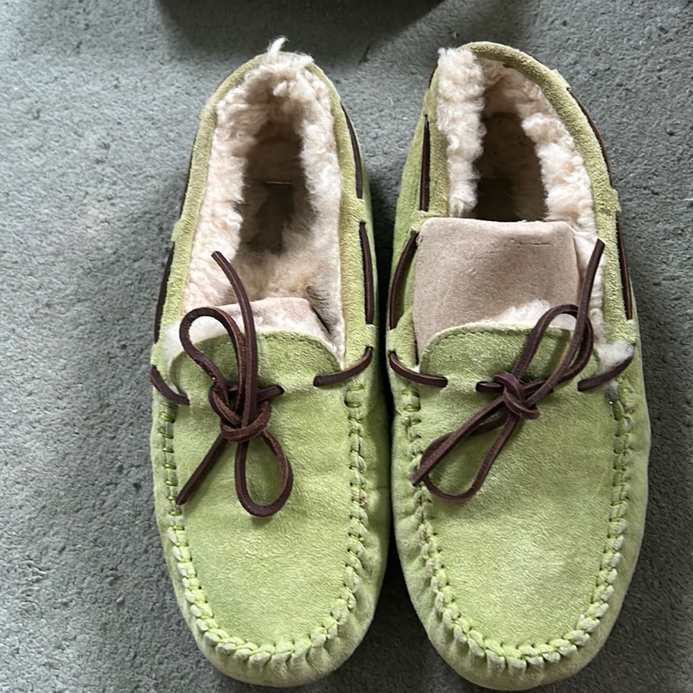 Ugh slippers in rare green